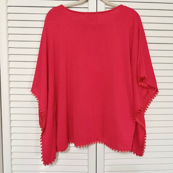 Tommy Bahama Oceana Foil Tassel Poncho Top S/M - Picture 9 of 12